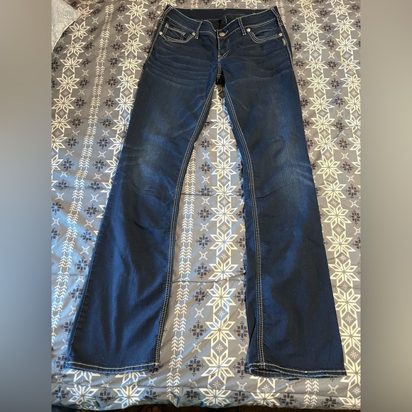 Silver Jeans Women's Dark Blue Flare Jeans - Picture 1 of 7